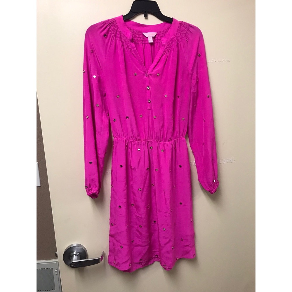 Lilly Pulitzer long sleeve pink dress xs